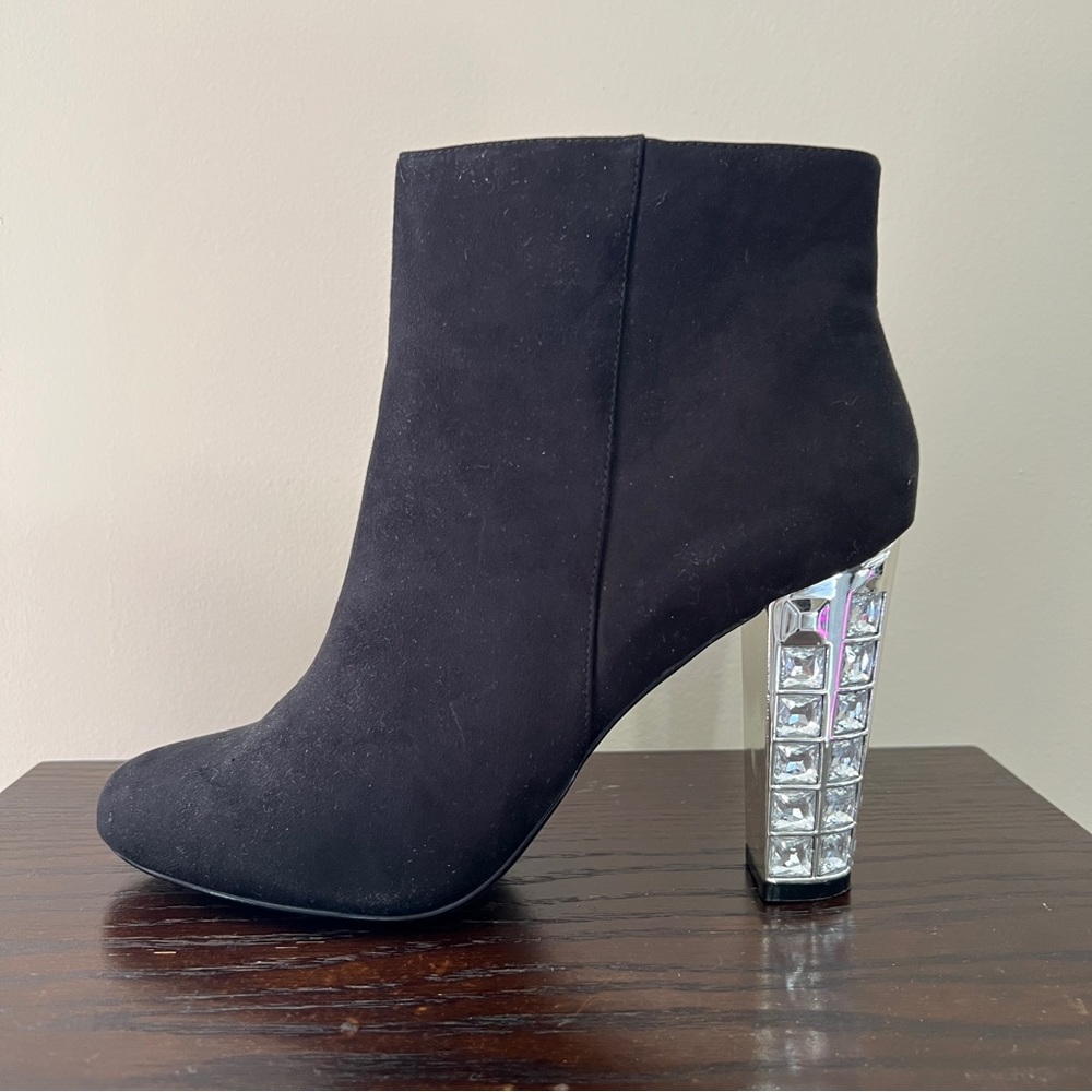 Black Suede Ankle Bootie
